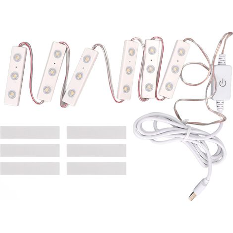 Miroir lumineux de maquillage LED Justerbar Ljusstyrka USB Plug in DIY Mirror Strip Light Bulb 6 Strings (18st Light Chips)