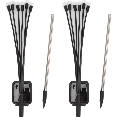 Ortviai Lampes solaires pour extérieur – 2 pièces, étanches, autonomes et faciles à installer, lumière chaude pour jardin, terrasse et pelouse
