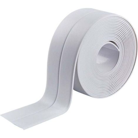 3 Rouleaux Bande d'étanchéité Imperméable,Joint Salle de Bain, Ruban de Calfeutrage Autocollant pour Cuisine,Toilettes WC,Baignoire (Blanche 3.2m3.8cm) (1/4)
