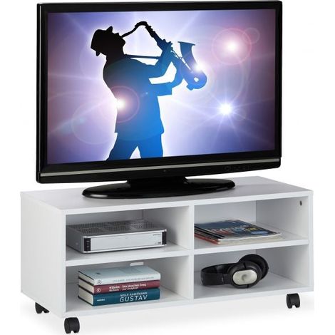Mobile tv con 4 scomparti e ruote 8831