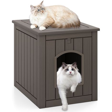 Katzentoilettenschrank mit Klapptür, wetterfest, PP (1/5)