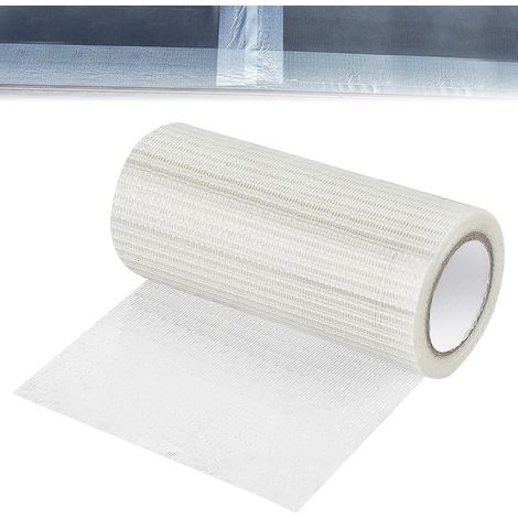 Ruban adhésif de réparation pour auvents de camping-car (15 cm x 9 m), ruban transparent pour tentes, imperméable, haute adhérence, résistant à l'abrasion, pour bâches, housses de bateaux, toiles à vo (1/5)