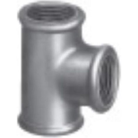 Té fonte galva FFF - Diamètre : 1 1/4''- réf : 20675 - Sanitaire-distribution