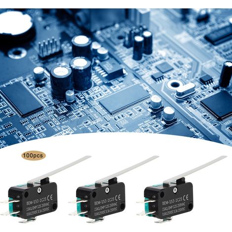 100 micro-interrupteurs BEM 250 V CA 15 A à réarmement automatique pour équipements électroniques 153×1C25 (1/5)
