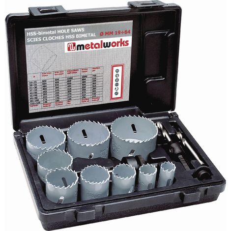 Jeu de scies cloches - 13 pcs - 19-64mm MW-Tech HSSET1964
