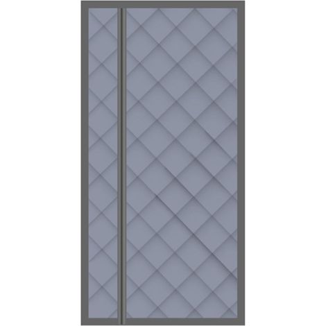 Magnétique Rideau de Porte Isolant Thermique 95x210cm, Gris   Rembourrage en Polyester Coton Anti Froid et Chaleur Rideau Couverture de Porte, Ouverture Latérale, Réversible, Sans Perçage (1/5)