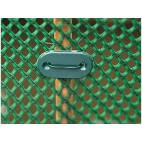 Nature – Set de fixation blanc 26 pièces – 4m de fil de fer galvanisé plastifié – Pour brise-vue et clôtures – Installation rapide et discrète (1/5)