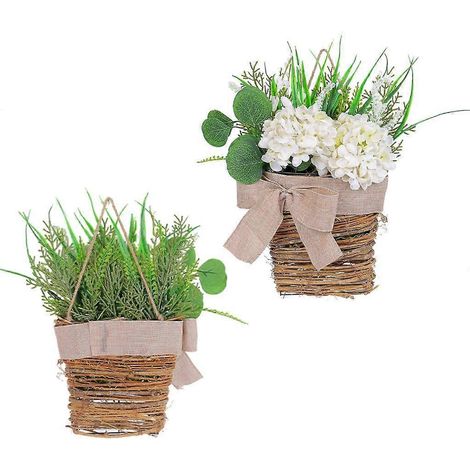 Fleurs murales avec paniers pour décorations extérieures printanières