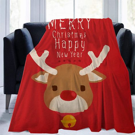 Couverture De Noël - Flanelle Polyester Imprimée Numériquement - Pour Canapé Lit Voiture - 150 x 100 cm - 1 Pièce (1/5)