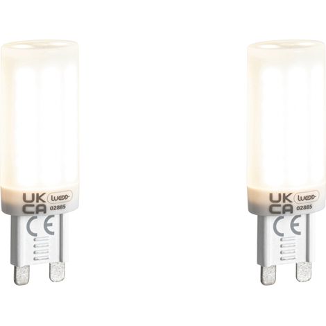 2er Set G9 3-Stufen dimmbarer LED-Lampen Opal 4,5W 500lm 4000K