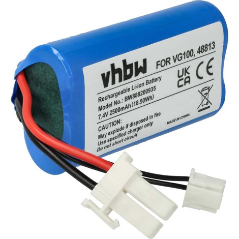 vhbw batteria compatibile con Vorwerk folletto VG100 home cleaner nero (2500mAh, 7,4V, Li-Ion) (1/6)