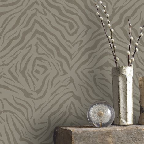 Papier peint intissé Zaya 1005 x 52cm Taupe