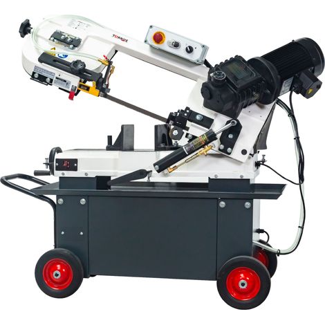 Torros – Scie à ruban mobile pour métaux – Capacité de coupe ronde 178 mm – Puissance 0,75 kW – 3 vitesses – Système d'arrosage intégré