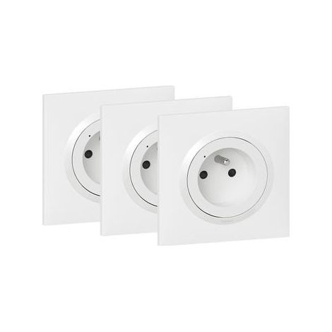 Lot de 3 prises de courant connectées dooxie with Netatmo complet blanc