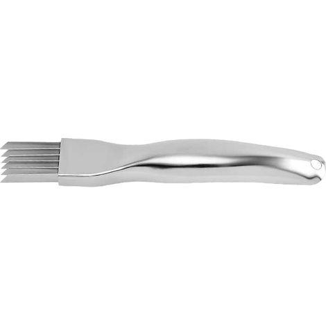 Coupe-oignons Verts Broyeur de Légumes en Acier Inoxydable Hachoir à Légumes Ultra Fin avec Couvercle de Protection, Couteau de Cuisine