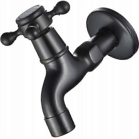 Robinet mural compact GAA9978B noir pour cuisine-AquaForge (1/2)