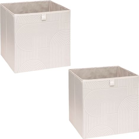 Lot de 2 boîtes de rangement cubes à motifs arches MIX'N MODUL (1/5)