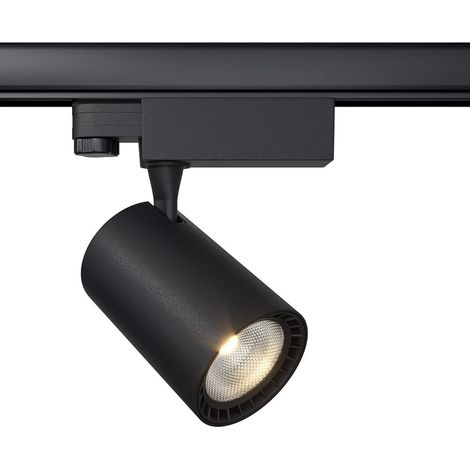 Faretto Per Binario Moderno Vuoro 10W Alluminio Nero 1 Luce Calda