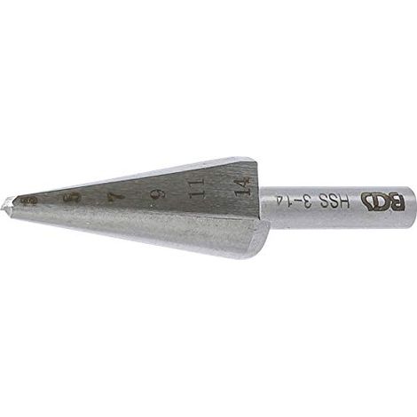 Fresa conica BGS Technic 1620 argento gambo 6 mm (1/3)