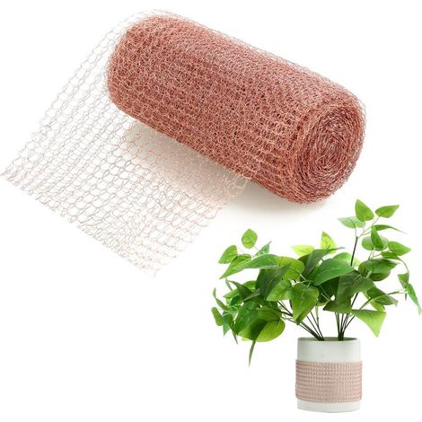 Filet cuivre Anti limace,127mm x 10 m Cuivre Anti Limace,100% Fil de cuivre,Ruban de Cuivre Contre Les Escargots,pour Protection du Jardin, empêchant Les Rats, Les escargots et Autres parasites (1/5)