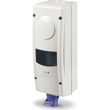 Presa interbloccata a parete 16a 2p 24v ip44 136x390 mm con interblocco elettrico scame advance 2 565.2516