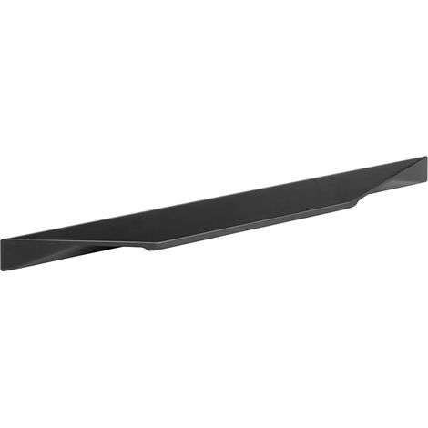 Poignée de meuble 396 mm profil Zoid poignée aluminium tiroir armoire porte meuble quincaillerie placard cuisine chambre, noir mat (1/4)