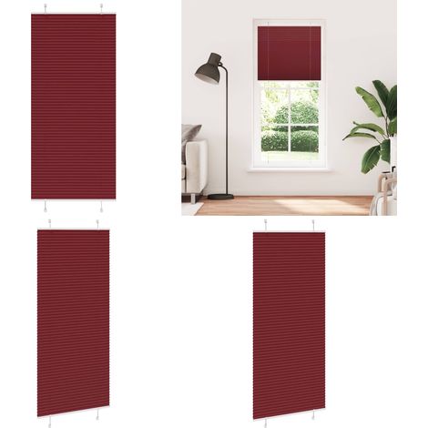 vidaXL Plissee Bordeauxrot 100x200 cm Stoffbreite 99,4 cm Polyester (1/5)