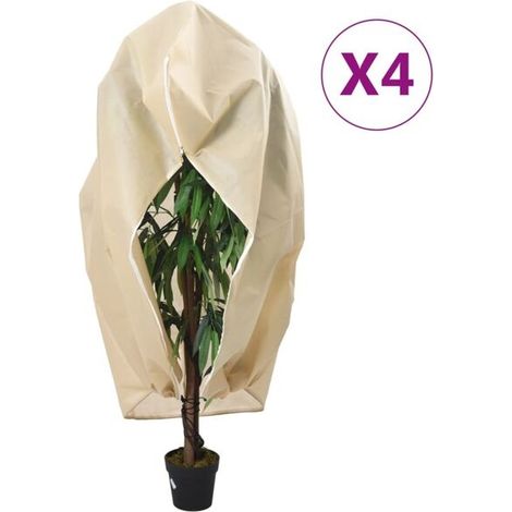 Lot de 4 protections en tissu non tissé avec fermeture éclair – 70 g/m², 3,93 × 3,5 m (1/5)