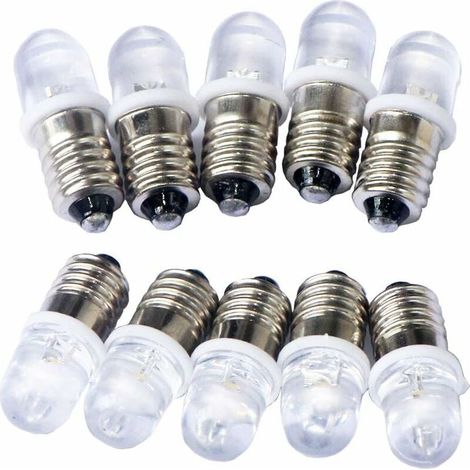 Ersandy 10pcs E10 12V Spot Ampoule LED Lampes Blanc chaud (1/3)
