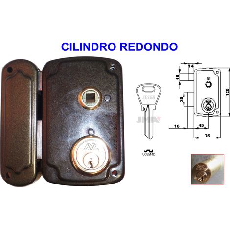 Schloss AVL 8056-B 70 HP vorstehend links mit Rund 50 mm
