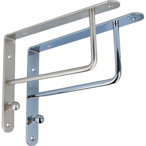 Multifunktionale Garderobenkonsole 250x195mm Regalkonsole Kleiderbügelaufhänger Chrom glänzend (1/5)