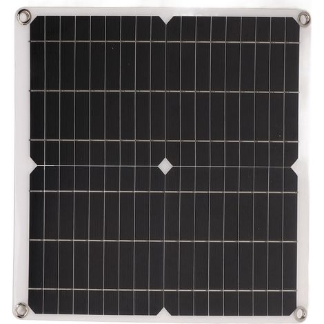 Kit panneau solaire portable 25 W 15 V, panneau solaire monocristallin en silicium 25 W 15 V, kit contrôleur 100 A pour camping-cars et bateaux (1/5)