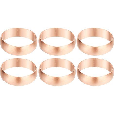 8mm Tube Embouts de Manchons Compression OD, 6Pcs Kit d'Assortiment Raccords à Virole en Cuivre pour Gaz d'Eau d'Air - 22mm (1/5)