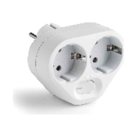 1342 ADAPTADOR + 2 TOMAS CON INTERRUPTOR 16A 250V