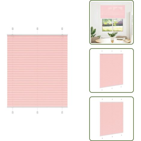 The Living Store Plissee Rosa 105x100 cm Stoffbreite 104,4 cm Polyester - Sichtschutz (1/5)