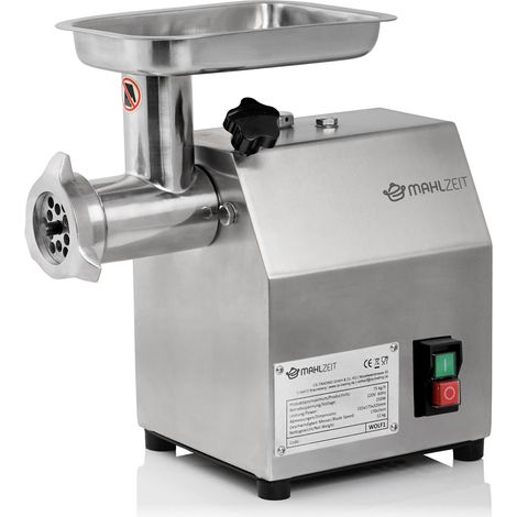 Zelsius Picadora de Carne Profesional de Acero Inoxidable Eléctrica 250W - 75kg/h Rellenadora de Salchichas (1/5)
