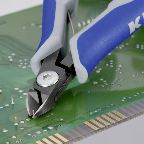 KNIPEX 79 22 120 Tronchese laterale di precisione per elettronica con manici multicomponente brunita 120 mm (1/3)