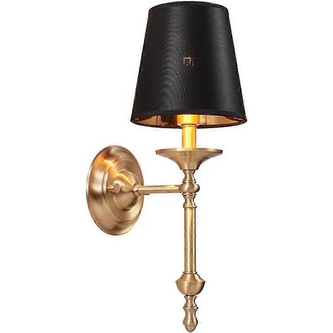 Applique murale en tissu de style européen, compatible avec la décoration de la chambre et du salon, applique murale LED en fer forgé, applique murale d'intérieur d'excellente qualité. (1/5)