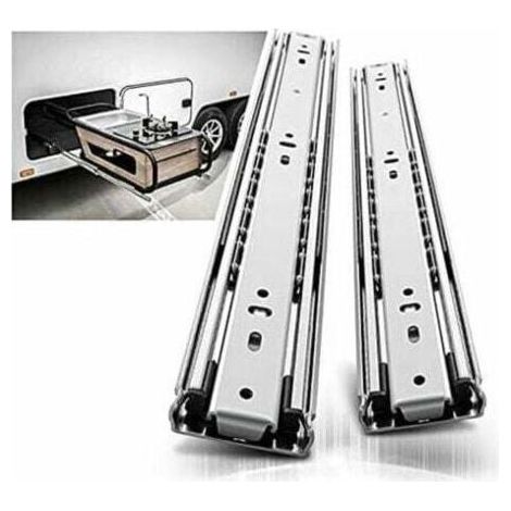 Pair ZVD- Glissières tiroir robustes 400mm, Coulisse de tiroir à roulement à billes à extension complète Rail, Capacité de charge 68 kg 1 paire (1/4)