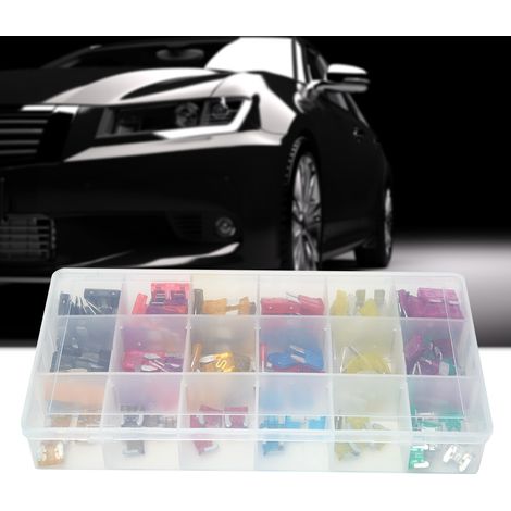 Kit de 165 Fusibles Auto Lame en Aluminium pour Voiture, Taille Moyenne, Petite et Mini
