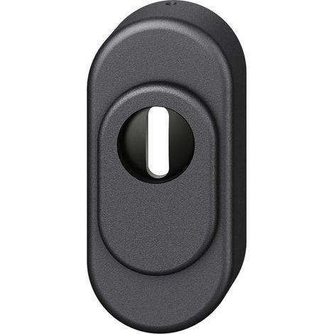 FSB Sicherheitsrosette 73 3249 oval PZ mit Kernziehschutz, Aluminium schwarz (1/3)