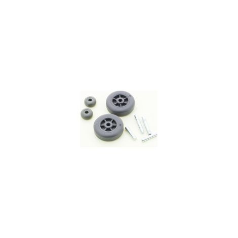 Kit de roues et pivot pour brosse aspirateur – Lot de 2 roues – Compatible avec aspirateurs HOOVER H-FREE 100 et CANDY – Référence 49113575 (1/3)