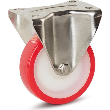 Roue fixe - MESO - PU inox - 100mm - 180kg