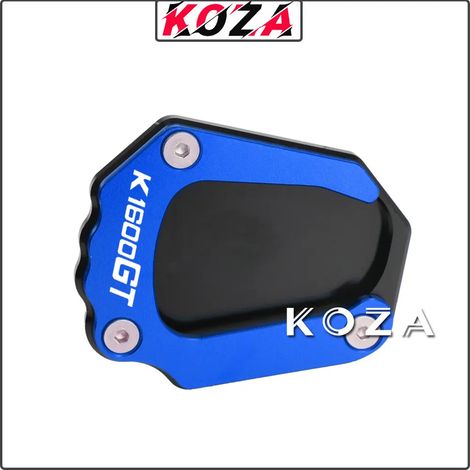 (Logo bleu K1600GT) Compatible avec BMW K1600B K1600GT K1600GTL K1600 B GT GTL 2017 2018 2019. Béquille latérale CNC, extension et plaque de support. Maxpower (1/4)