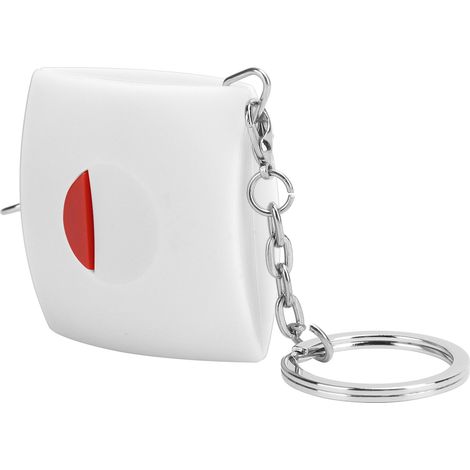 Mini ruban à mesurer rétractable automatiquement en PVC blanc, idéal pour la couture, les travaux manuels et les loisirs créatifs. (1/5)