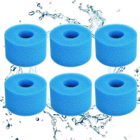 6pcs Éponge Filtrante , Cartouche de Filtre en Mousse, Mousse pour Filtre Piscine, Réutilisables et Lavables, Filtre en Mousse pour Spa, Piscine 10.87.34cm (1/5)