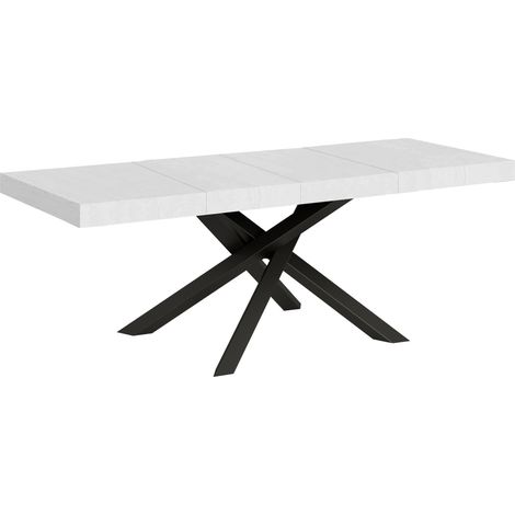 Tavolo allungabile 90x160/264 cm Volantis Premium Bianco Frassino telaio Antracite (1/5)