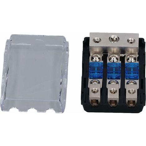 Porte-fusible Audio de Voiture, Répartiteur de Bloc de Distribution D'autoradio 1 en 3 Sorties Porte-fusible D'amplificateur Audio ANL 60A Universel pour Voiture, Camion, Bateau, Yacht, Camping-car
