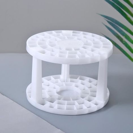 Organisateur - KEEJAA - Boîte de rangement - Grande capacité - Pour brosses de maquillage - Plastique blanc (1/4)