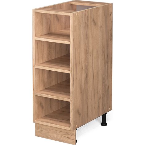 Scaffale da cucina Fame-Line, Quercia dorata, 30 cm senza piano di lavoro, Vicco (1/4)